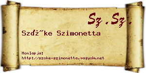 Szőke Szimonetta névjegykártya