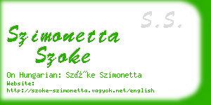 szimonetta szoke business card
